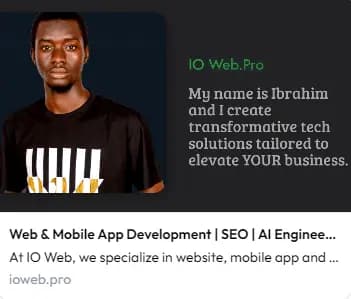 This is how ioweb looks when you share their url on twitter thanks to our twitter card setup